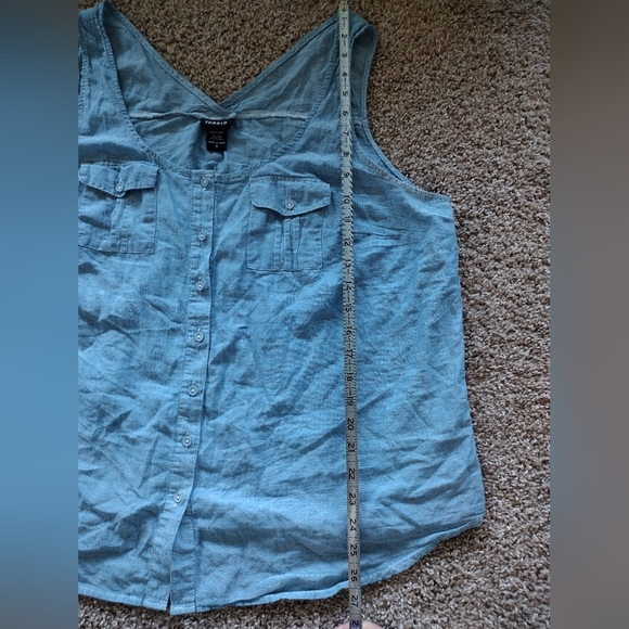 Torrid Blue Sleeveless Bottom Down Tank Top - Picture 10 of 12